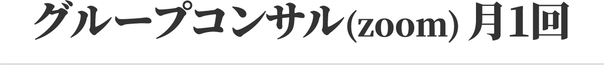 グループコンサル(zoom)　月1回