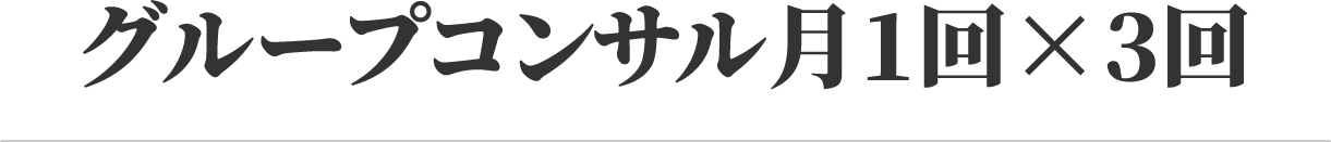 グループコンサル(zoom)　月1回✖️3回